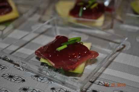 Cuillère apéritive au canard et a la mangue Cuillère apéritive au canard et a la mangue