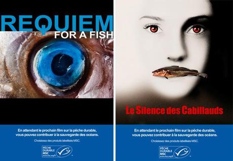 Les poissons détournent les affiches de films pour promouvoir la pêche durable DuPoissonDansUnFilm