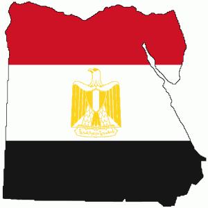Egypt map flag