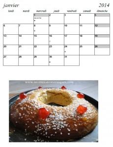 Calendrier 2014 à télécharger gratuitement janvier