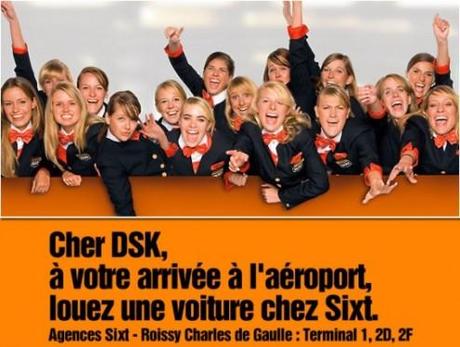 HOLLANDE : Quand les marques s’emparent de l’affaire pour faire du buzz pub_sexiste_sixt_dsk