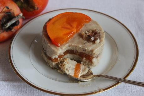 Entremet aux marrons glacés et kaki