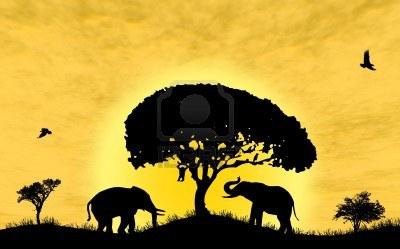Retrouvailles avec ..... 11566423-safari-en-afrique-silhouette-d-39-animaux-sauvages.jpg