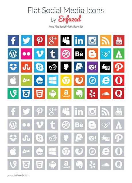 20 sets d’icônes de réseaux sociaux 14