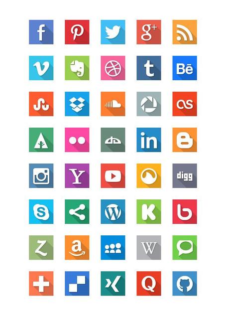20 sets d’icônes de réseaux sociaux 12
