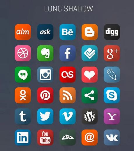20 sets d’icônes de réseaux sociaux 16