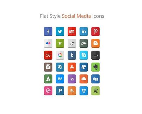 20 sets d’icônes de réseaux sociaux 8