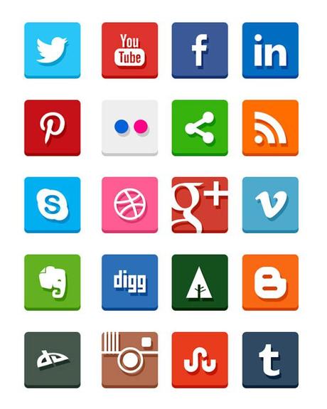 20 sets d’icônes de réseaux sociaux 5