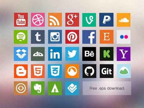 20 sets d’icônes de réseaux sociaux 4