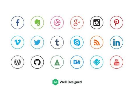 20 sets d’icônes de réseaux sociaux 3