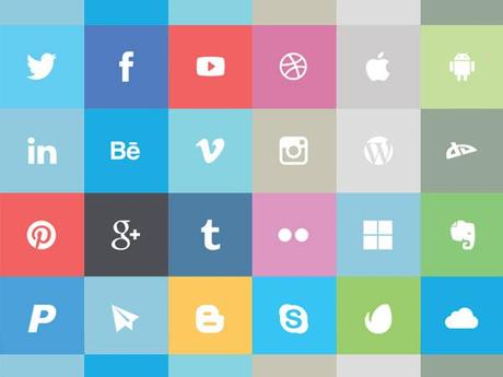 20 sets d’icônes de réseaux sociaux 6