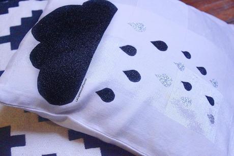 {DIY} Nuage, le petit coussin fait main COUSSIN, NUAGE, diy, fait main, noir et blanc, graphique