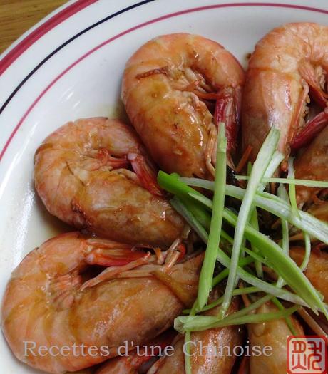 Crevettes sautées sucrées-salées 油焖大虾 yóumèn dàxiā