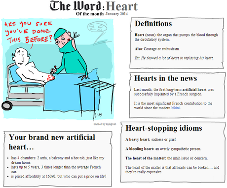 The Word of the Month (JANUARY 2014) : Heart