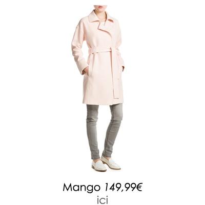 manteau rose mango