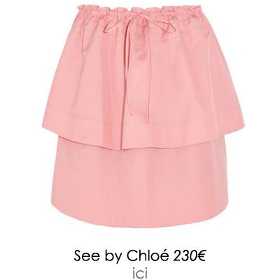 jupe a volants see by chloe