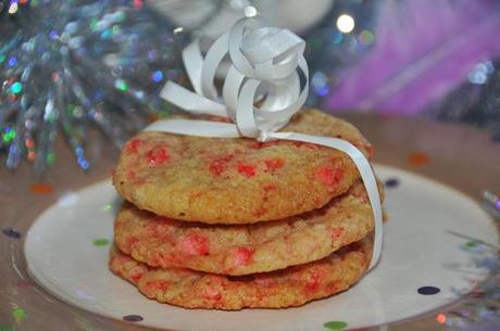 Cookies aux pralines roses.