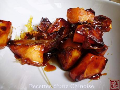 Patate douce au caramel chaud filant 拔丝红薯 básī hóngshǔ