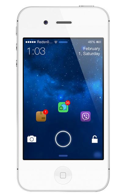 JellyLock7 sur iPhone, un lanceur d'applications du style Android