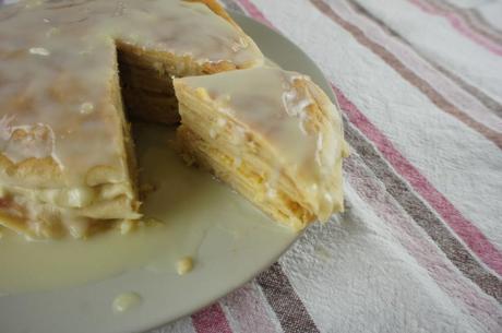 Spécial Chandeleur: gâteau de crêpes à l’orange et à la fleur d’oranger Gâteau de crêpes orange fleur d'oranger