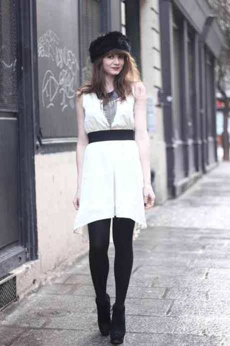 look robe blanche hiver