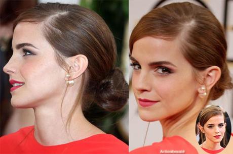 LE CHIGNON BAS SUR LE CÔTÉ emma watson