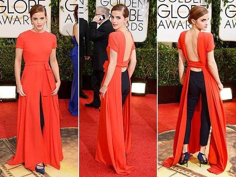 LE CHIGNON BAS SUR LE CÔTÉ Emma-Watson-Owns-Golden-Globes-Red-Carpet
