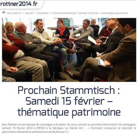 STAMMTISCH Jean Rottner PATRIMOINE mulhouse Rottner2014