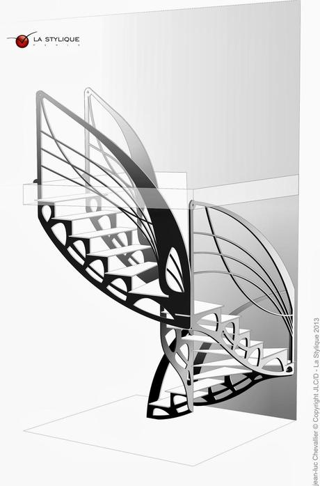 escalier design contemporain