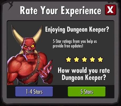ratingEA EA sarrange pour nous faire voter au mieux sur le Play Store pour Dungeon Keeper