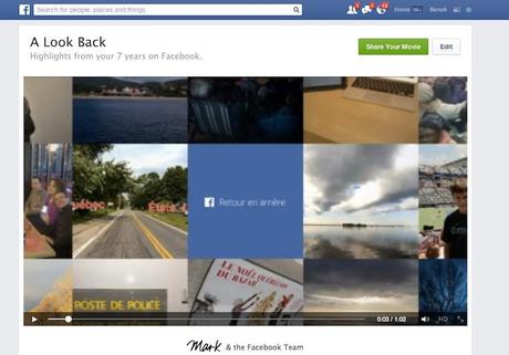 Facebook Look Back 200 millions de visionnements et 100 millions de partages facebook look back Facebook Look Back 200 millions de visionnements et 100 millions de partages
