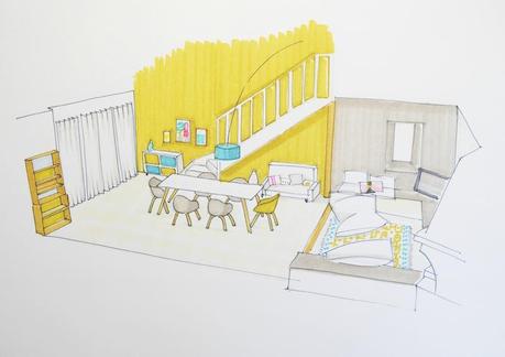 Une grange relookée ! croquis sam