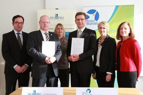 Alsace BioValley signe un partenariat économique avec BIOPRO, cluster de référence allemand
