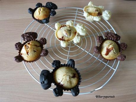 Muffins aux éclats de daim® et noix de pécan / Daim® and pecan muffins