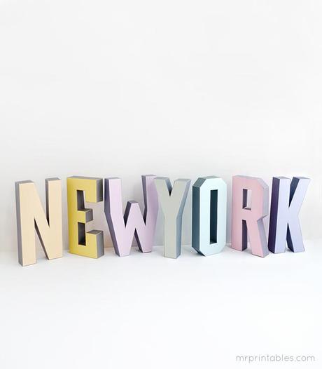 Creer son alphabet en 3d © mrprintables.com