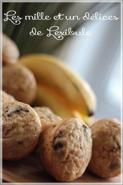 ~Muffins santé aux bananes et aux dattes~