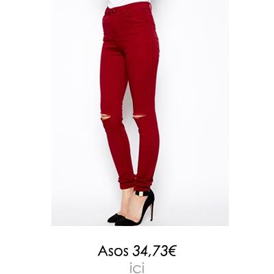 jeans skinny rouge asos