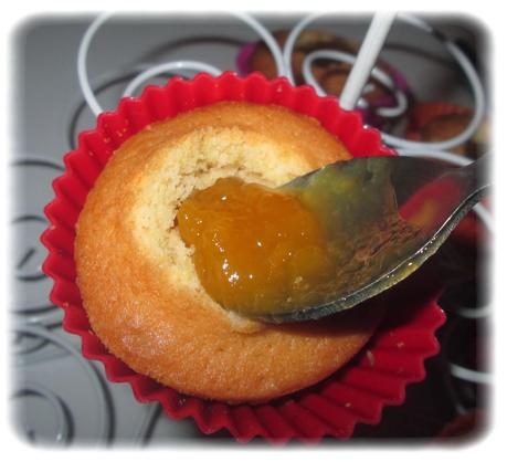 Cupcake coeur fondant de Mangue Cupcake coeur fondant de Mangue