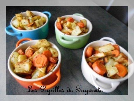 Légumes rôtis panais carottes pomme de terre en cocotte