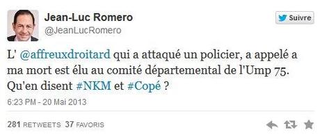 Jean-luc Roméro parle d'attaque de policier mais est démenti dans un article du Parisien libéral