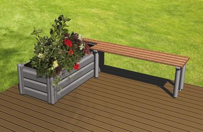 Brise vue moderne et original en aluminium, cosmos par CETAL banc aluminium bois terrasse moderne