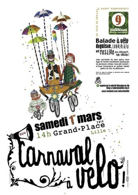 Carnaval à vélo, samedi 1er mars à Lille