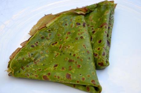Crêpes à l'orange et thé matcha Crêpes à l'orange et thé matcha