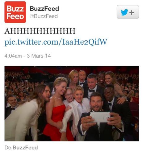 Devinez avec quoi a été pris le selfie le plus retweeté de l'histoire #oscars #samsung