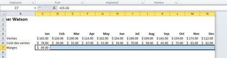 Excel: Trucs pour copier rapidement une formule sur une colonne ou sur une ligne Copier une formule en ligne