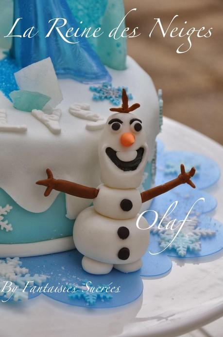 La Reine des Neiges: gâteau d'anniversaire 3D (pâte à sucre)