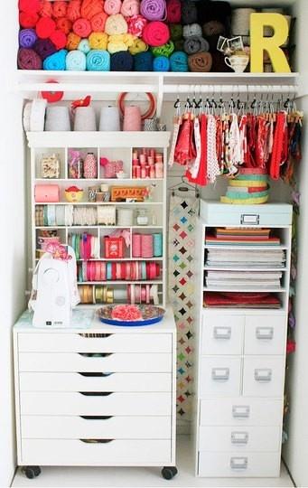 Trucs pour créer sa Craft room de rêve! Craft room - garde-robe