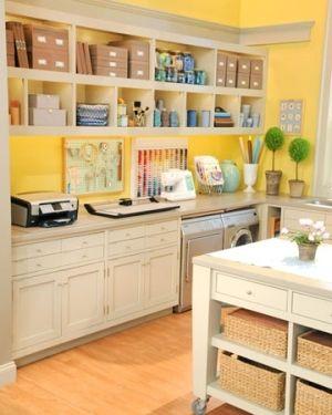 Trucs pour créer sa Craft room de rêve! Craft room - jaune