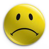 Le roman du Café de Pascal Marmet Badge Sad Smiley Stock Image