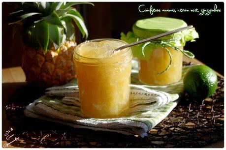 confiture ananas gingembre citron vert